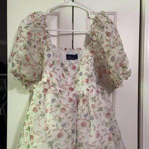 Francesca's Floral Babydoll Dress